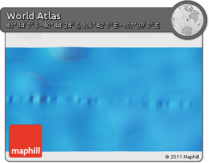 Physical 3D Map of the Area around 40° 59' 12" S, 107° 10' 30" E