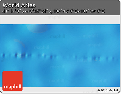 Physical 3D Map of the Area around 40° 59' 12" S, 107° 10' 30" E