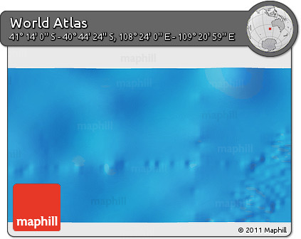 Physical 3D Map of the Area around 40° 59' 12" S, 108° 52' 30" E