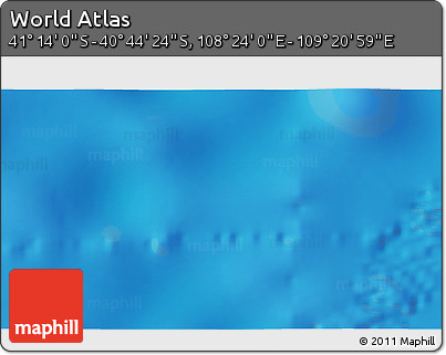 Physical 3D Map of the Area around 40° 59' 12" S, 108° 52' 30" E