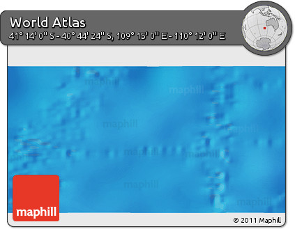 Physical 3D Map of the Area around 40° 59' 12" S, 109° 43' 29" E