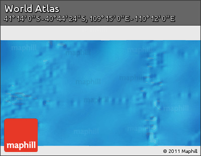 Physical 3D Map of the Area around 40° 59' 12" S, 109° 43' 29" E
