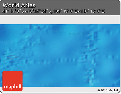 Physical 3D Map of the Area around 40° 59' 12" S, 109° 43' 29" E