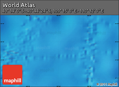 Physical Map of the Area around 40° 59' 12" S, 109° 43' 29" E