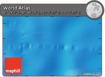 Physical Map of the Area around 40° 59' 12" S, 110° 34' 29" E