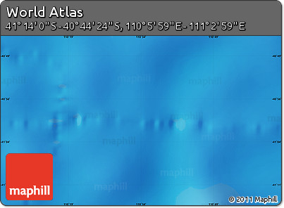 Physical Map of the Area around 40° 59' 12" S, 110° 34' 29" E