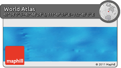 Physical Panoramic Map of the Area around 40° 59' 12" S, 112° 16' 30" E