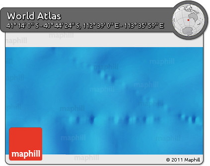 Physical 3D Map of the Area around 40° 59' 12" S, 113° 7' 30" E