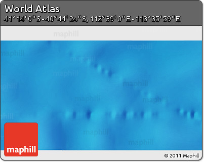Physical 3D Map of the Area around 40° 59' 12" S, 113° 7' 30" E