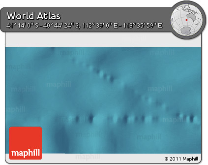 Satellite 3D Map of the Area around 40° 59' 12" S, 113° 7' 30" E