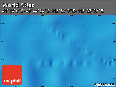 Physical Map of the Area around 40° 59' 12" S, 113° 7' 30" E