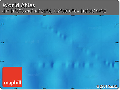 Physical Map of the Area around 40° 59' 12" S, 113° 7' 30" E