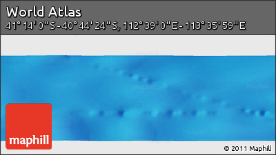 Physical Panoramic Map of the Area around 40° 59' 12" S, 113° 7' 30" E