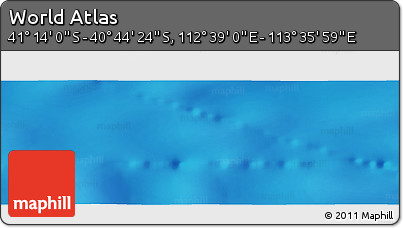 Physical Panoramic Map of the Area around 40° 59' 12" S, 113° 7' 30" E
