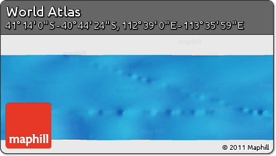 Shaded Relief Panoramic Map of the Area around 40° 59' 12" S, 113° 7' 30" E