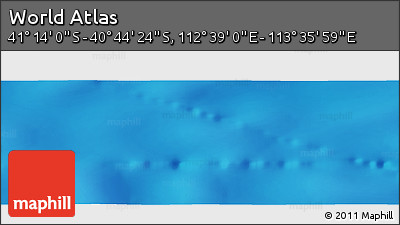 Shaded Relief Panoramic Map of the Area around 40° 59' 12" S, 113° 7' 30" E