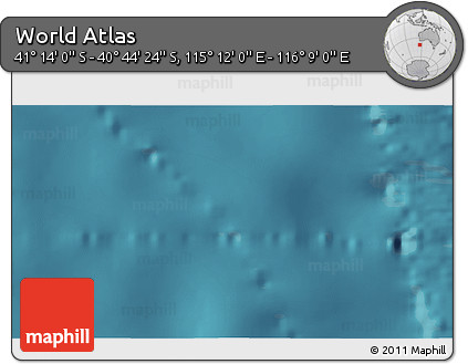 Satellite 3D Map of the Area around 40° 59' 12" S, 115° 40' 30" E