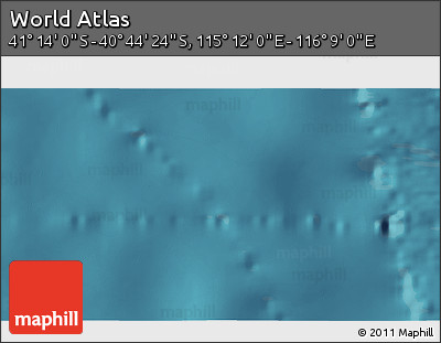Satellite 3D Map of the Area around 40° 59' 12" S, 115° 40' 30" E