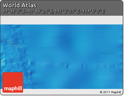 Physical 3D Map of the Area around 40° 59' 12" S, 116° 31' 30" E