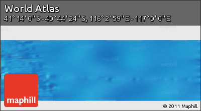 Physical Panoramic Map of the Area around 40° 59' 12" S, 116° 31' 30" E