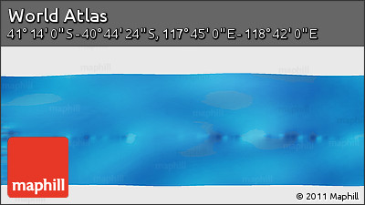 Physical Panoramic Map of the Area around 40° 59' 12" S, 118° 13' 29" E