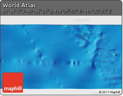 Physical 3D Map of the Area around 40° 59' 12" S, 119° 4' 29" E