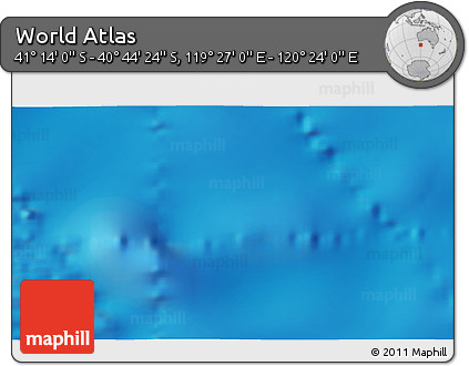 Physical 3D Map of the Area around 40° 59' 12" S, 119° 55' 30" E