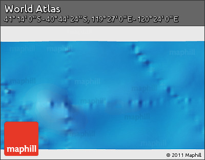 Physical 3D Map of the Area around 40° 59' 12" S, 119° 55' 30" E