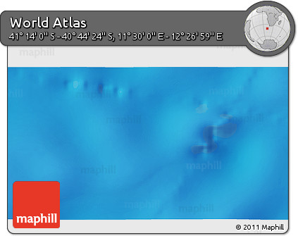 Physical 3D Map of the Area around 40° 59' 12" S, 11° 58' 29" E