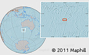 Gray Location Map of the area around 40° 59' 12" S, 120° 46' 30" E, hill shading