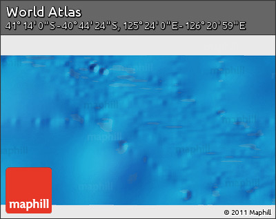 Physical 3D Map of the Area around 40° 59' 12" S, 125° 52' 30" E