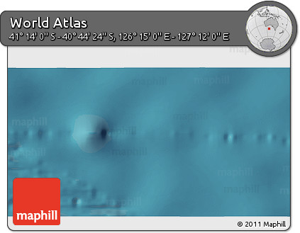 Satellite 3D Map of the Area around 40° 59' 12" S, 126° 43' 29" E