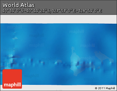 Physical 3D Map of the Area around 40° 59' 12" S, 128° 25' 30" E
