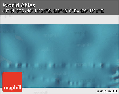 Satellite 3D Map of the Area around 40° 59' 12" S, 129° 16' 30" E