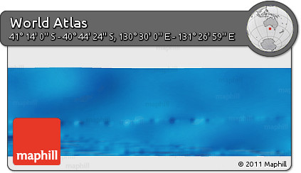Physical Panoramic Map of the Area around 40° 59' 12" S, 130° 58' 29" E