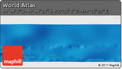 Physical Panoramic Map of the Area around 40° 59' 12" S, 130° 58' 29" E