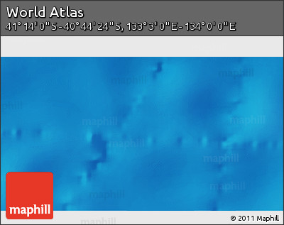 Physical 3D Map of the Area around 40° 59' 12" S, 133° 31' 30" E