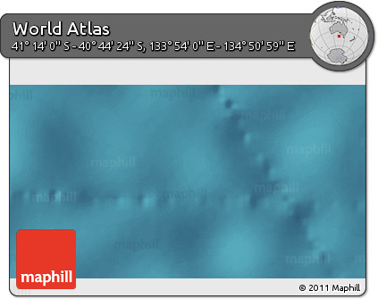 Satellite 3D Map of the Area around 40° 59' 12" S, 134° 22' 30" E