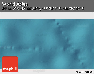 Satellite 3D Map of the Area around 40° 59' 12" S, 134° 22' 30" E