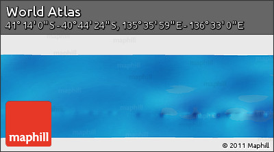 Physical Panoramic Map of the Area around 40° 59' 12" S, 136° 4' 29" E