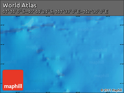 Physical Map of the Area around 40° 59' 12" S, 142° 1' 30" E