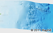 Physical 3D Map of the area around 40° 59' 12" S, 148° 49' 29" E