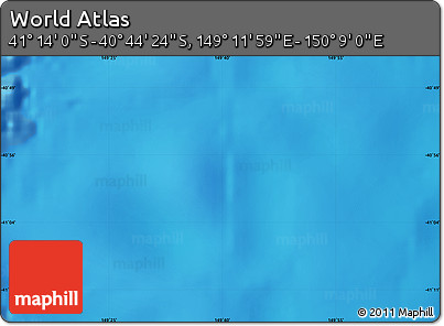 Physical Map of the Area around 40° 59' 12" S, 149° 40' 30" E
