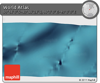 Satellite 3D Map of the Area around 40° 59' 12" S, 14° 31' 30" E
