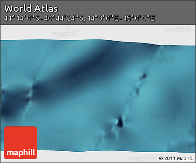 Satellite 3D Map of the Area around 40° 59' 12" S, 14° 31' 30" E