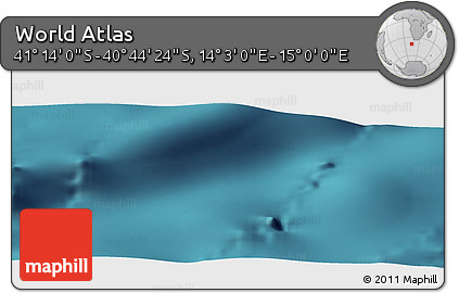 Satellite Panoramic Map of the Area around 40° 59' 12" S, 14° 31' 30" E