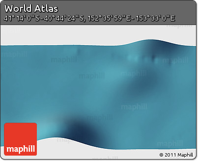 Satellite 3D Map of the Area around 40° 59' 12" S, 153° 4' 29" E
