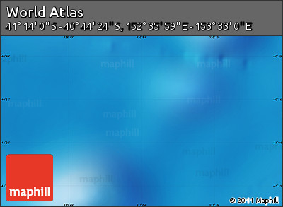 Physical Map of the Area around 40° 59' 12" S, 153° 4' 29" E