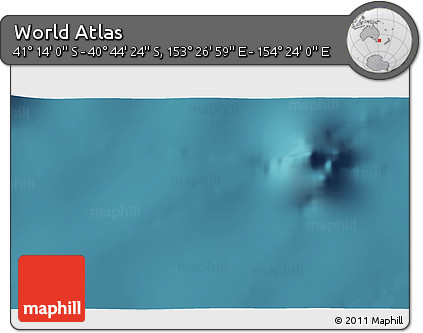 Satellite 3D Map of the Area around 40° 59' 12" S, 153° 55' 30" E