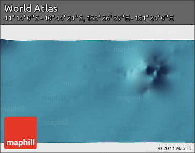 Satellite 3D Map of the Area around 40° 59' 12" S, 153° 55' 30" E